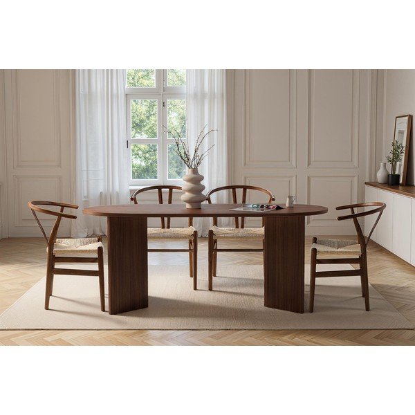 Valgomojo stalas iš riešutmedžio 89,5x180 cm Sablin – Kalune Design-image-2