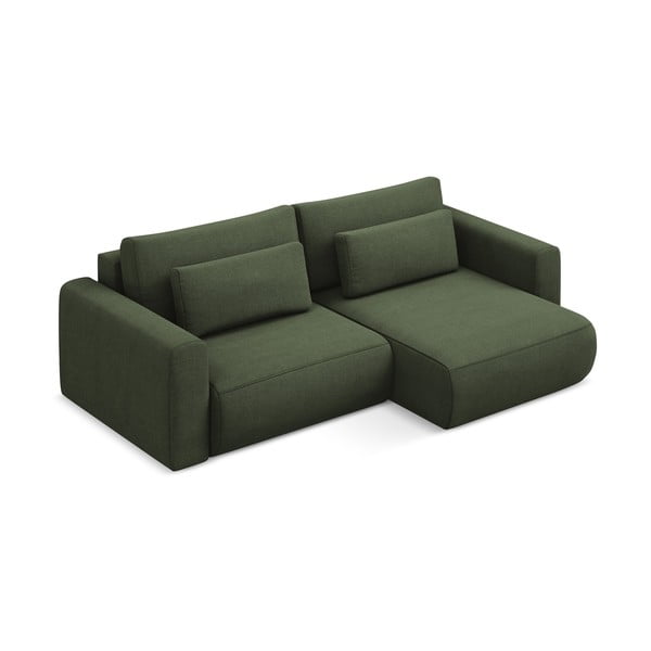 Khaki spalvos sulankstoma/su sandėliavimo vieta kampinė sofa (su dešiniuoju kampu/su gultu) Kapua – Makamii-image-4