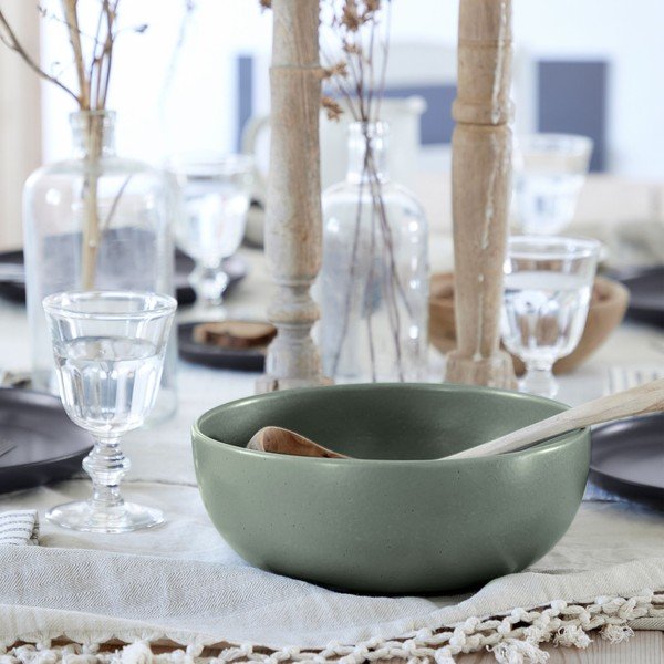 Serviravimo dubuo iš akmens masės žalios spalvos ø 25 cm Pacifica – Casafina-image-1