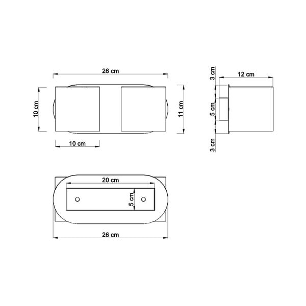 Juodos spalvos sieninis šviestuvas Solux Roda-image-2