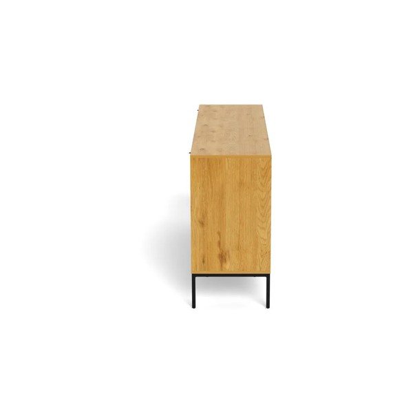 Natūralios spalvos šoninė spintelė iš ąžuolo 158x80x40 cm Palmdale – Actona-image-4