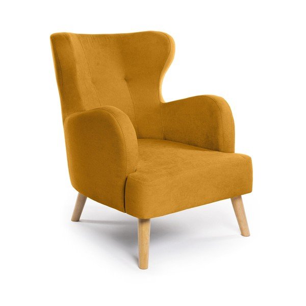 Krėslas garstyčių spalvos su atlošu Noemye – Bonami Selection