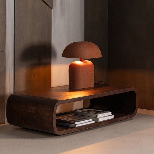 Tamsios natūralios spalvos iš mango masyvo kavos staliukas 60x120 cm Kinu – WOOOD-image-3