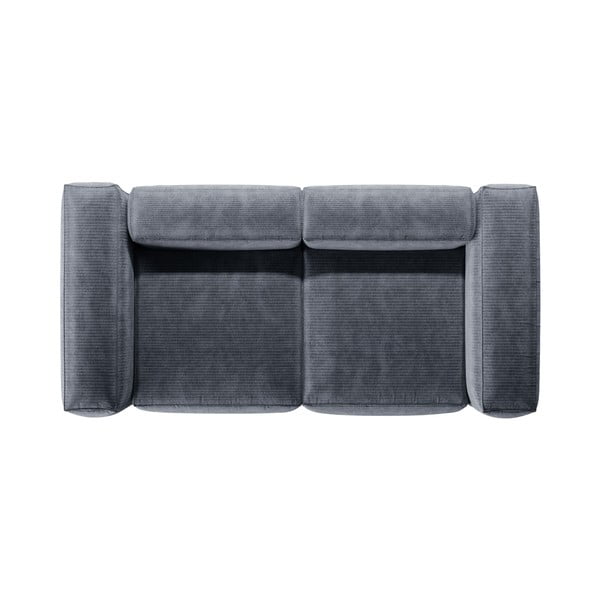 Pilkai mėlynos spalvos iš kordinio velveto sofa 224 cm Bergamo – Cosmopolitan Design-image-3