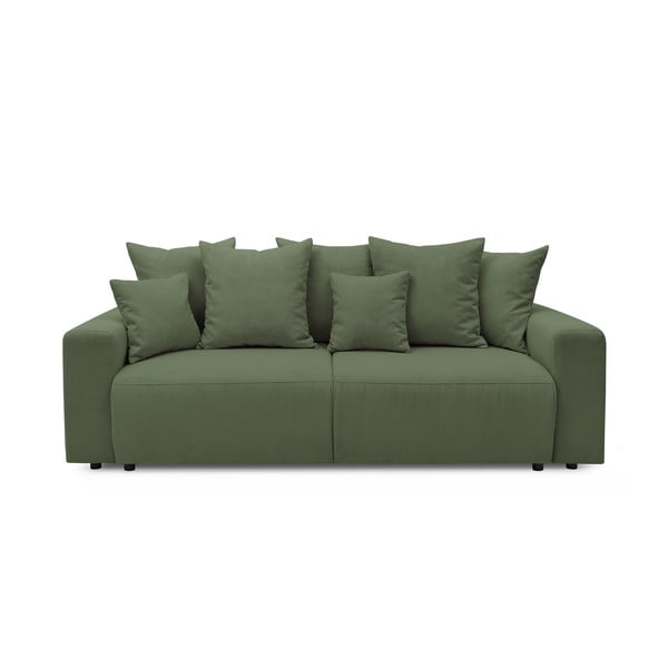 Žalia velvetinė sofa-lova Bobochic Paris Envy
