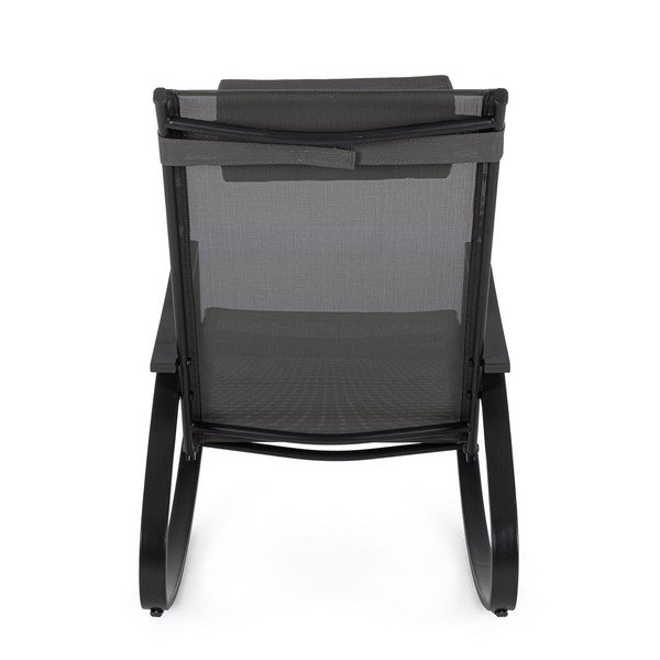 Antracito spalvos metalinis sodo krėslas Ercolano – Bizzotto-image-4