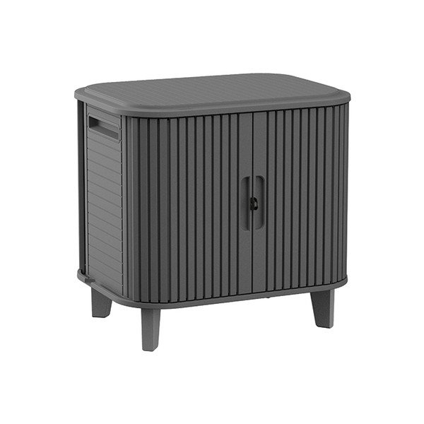 Pilkos spalvos iš plastiko sodo daiktadėžė Velo – Keter