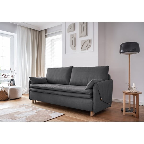 Sulankstoma sofa tamsiai pilkos spalvos 207 cm Simon – Miuform-image-3