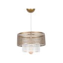 Kabantis šviestuvas baltos spalvos/auksinės spalvos ø 26,5 cm su metaliniu gaubtu – Opviq lights