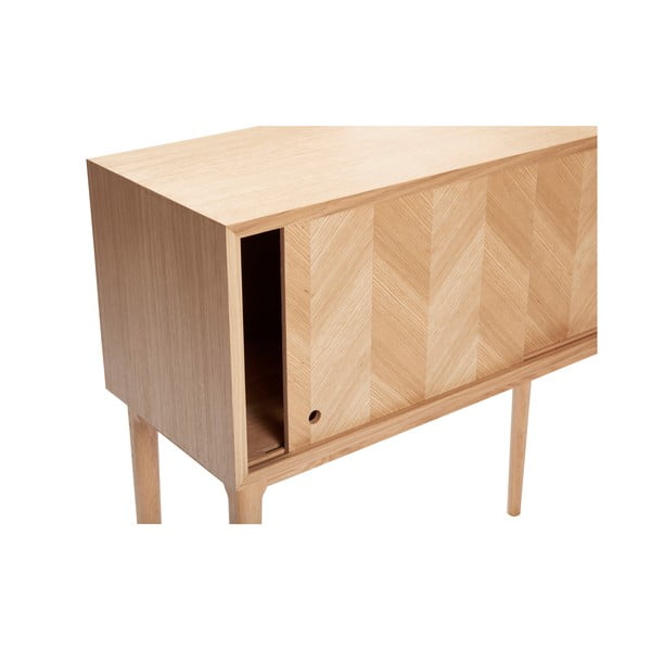 Ąžuolinė komoda Hübsch Herringbone, aukštis 90 cm-image-2