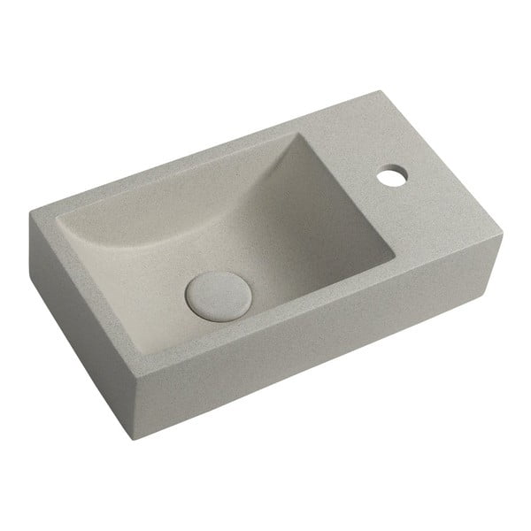 Iš betono maža kriauklė šviesiai pilkos spalvos 40x22 cm Crest – Sapho