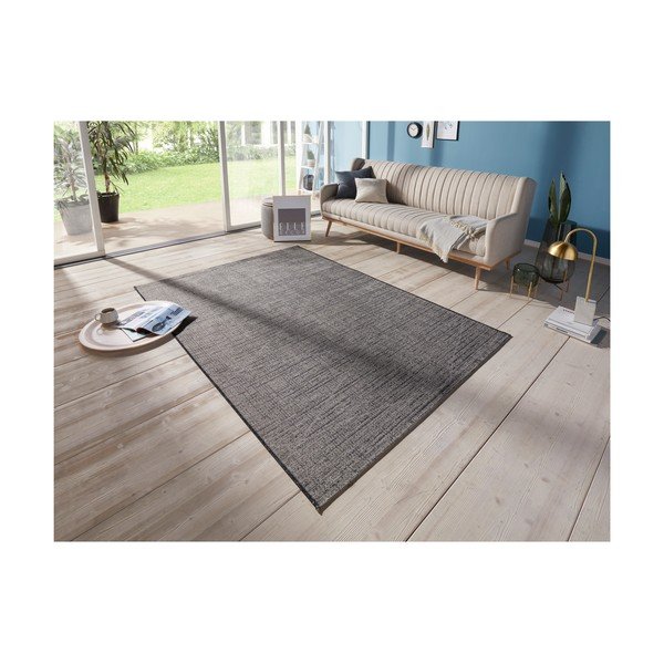 Antracito pilkos spalvos kilimas, tinkamas naudoti lauke Elle Decoration Curious Blois,115 x 170 cm-image-4