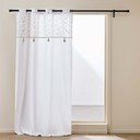 Baltos spalvos iš medvilnės mišinio užuolaida 140x240 cm Duchesse – douceur d'intérieur