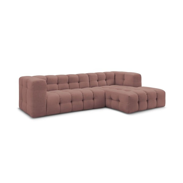 Kampinė sofa šviesiai rožinės spalvos (su dešiniuoju kampu) Cloud – Bobochic Paris-image-3