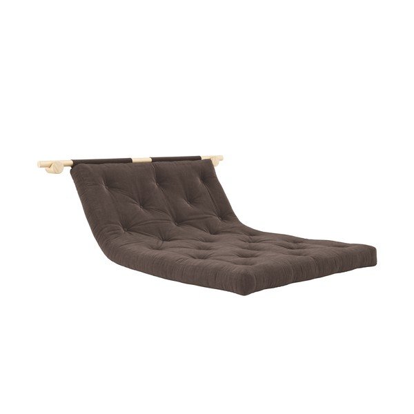 Tamsiai rudos spalvos iš kordinio velveto sulankstoma sofa 135 cm Hooked – Karup Design-image-3