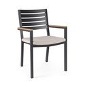Antracito spalvos metalinė sodo kėdė Henna – Bizzotto