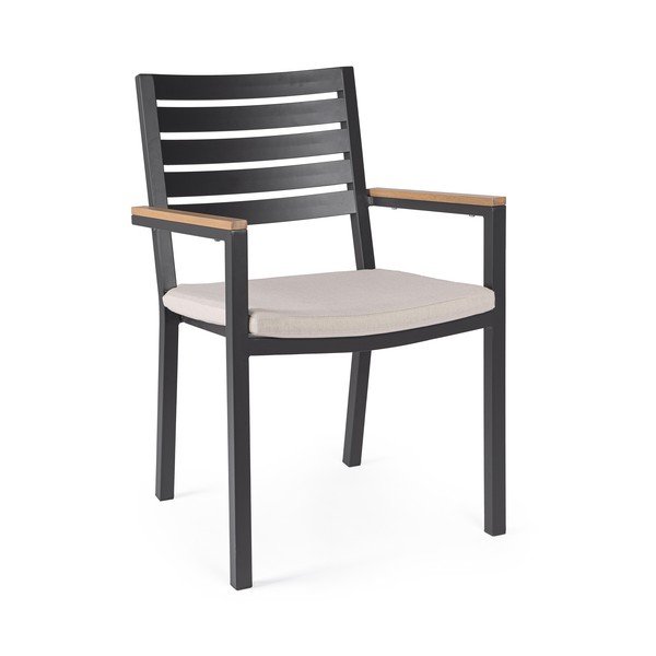 Antracito spalvos metalinė sodo kėdė Henna – Bizzotto