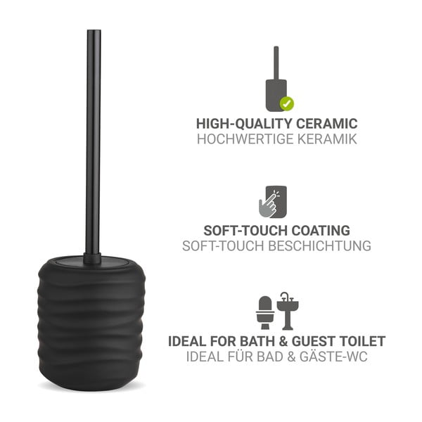 Juodos spalvos iš keramikos tualeto šepetys Illana – Wenko-image-3