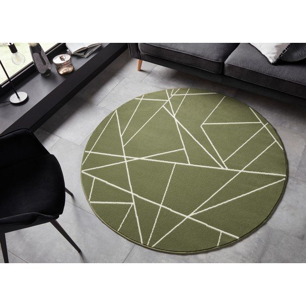 Žalias kilimas Ragami Velvet, ø 140 cm-image-1
