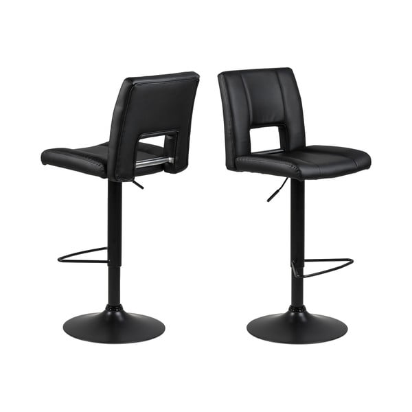 Juoda baro kėdė su reguliuojamu aukščiu Actona Sylvia-image-2