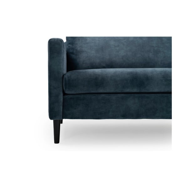 Tamsiai mėlyna aksominė sofa Scandic Adagio, 220 cm pločio-image-1