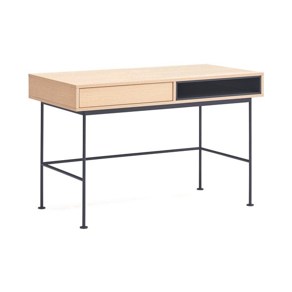 Rašomasis stalas su ąžuolo dekoro stalviršiu 60x120 cm Yoko – Teulat-image-3