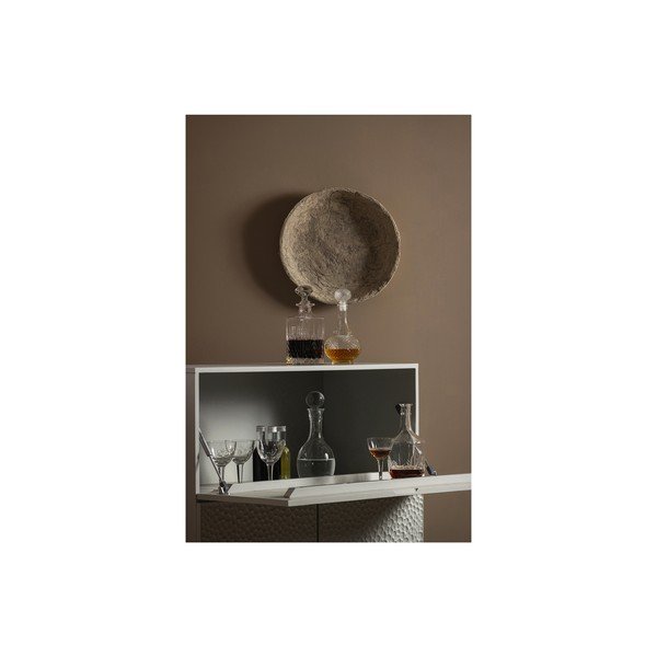 Šviesiai pilkos spalvos iš mango masyvo vyno spintelė 90x146x46 cm Carved – WOOOD-image-4