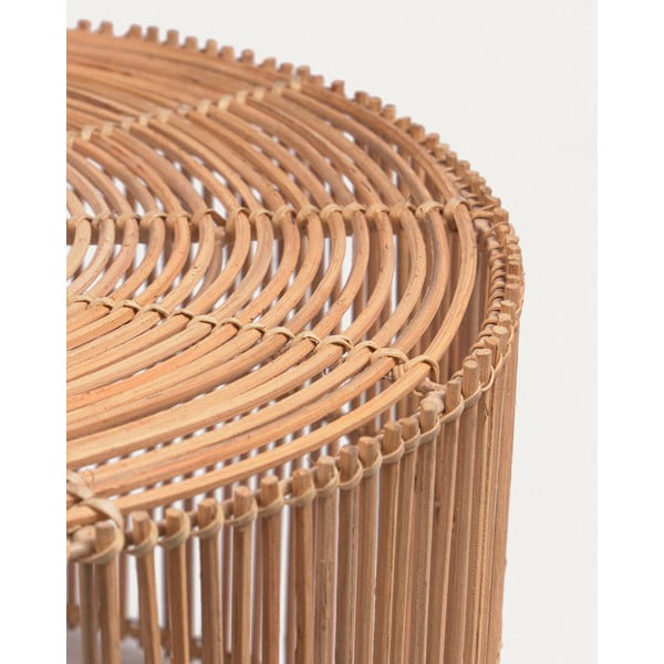 Natūralios spalvos iš rotango apvalios formos kavos staliukai 2 vnt. ø 66 cm Elmima – Kave Home-image-3