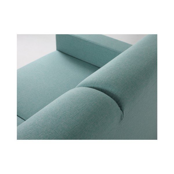 Turkio spalvos kampinė sofa-lova su laikymo vieta ir poilsio lova dešinėje pusėje Individualizuotos formos "Lozier-image-3