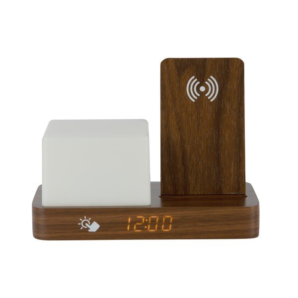 Su belaidžiu pakrovėju skaitmeninis/stalinis žadintuvas Retro LED Night Light – Karlsson-image-3