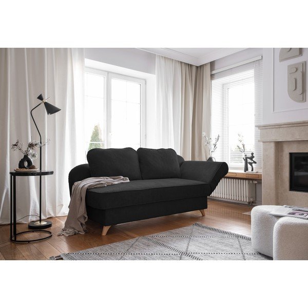 Antracito spalvos iš kordinio velveto gultas (su dešiniuoju kampu) Chic Charlotte – Miuform-image-4