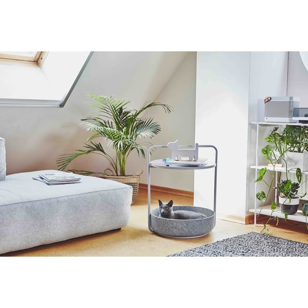 Apvalios formos šoninis stalas ø 50 cm Tavolino Concrete – MiaCara-image-1