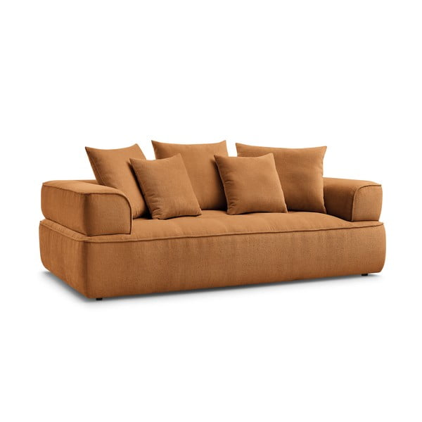 Garstyčių spalvos iš šenilinio audinio sofa 237 cm Whesley – Bobochic Paris-image-3