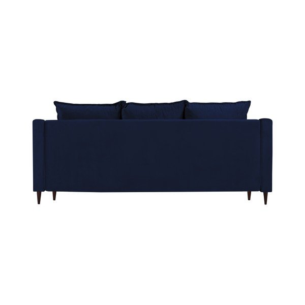 Mėlyna aksominė sofa-lova su daiktadėže Mazzini Sofas Freesia, 215 cm-image-3