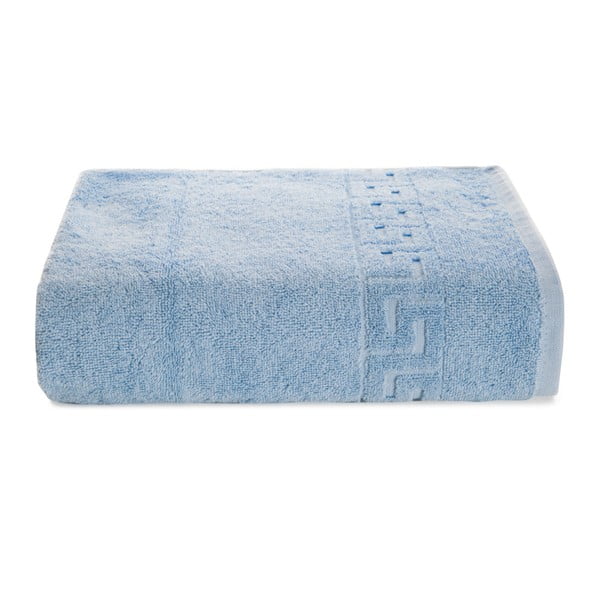 Šviesiai mėlynas medvilninis vonios rankšluostis "Kate Louise Pauline", 70 x 140 cm