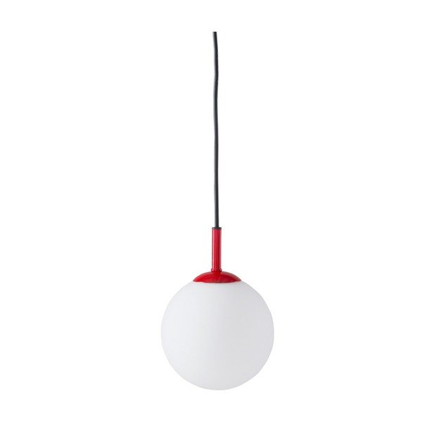 Raudonos spalvos/baltos spalvos iš stiklo kabantis šviestuvas ø 13 cm Ekman – Jotex