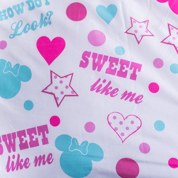 Viengulė vaikiška patalynė iš mikropluošto 140x200 cm Minnie Sweet Like Me – Jerry Fabrics-image-4