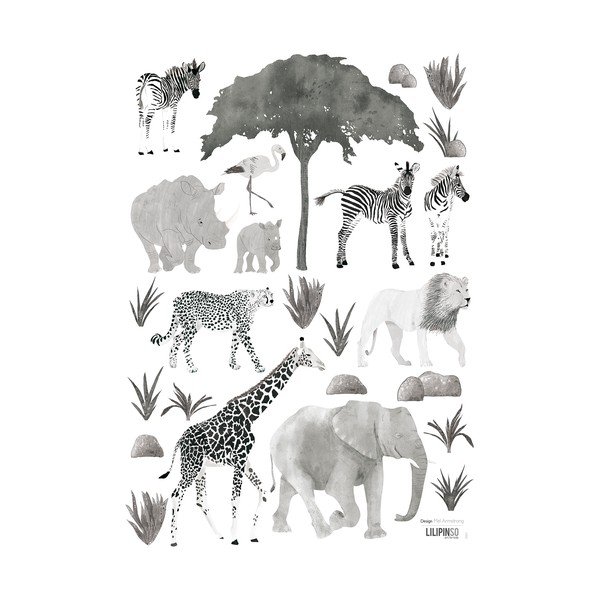 Lipdukų lapas 30x42 cm Wild Animals – Lilipinso