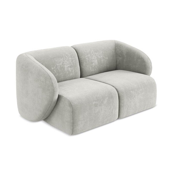 Šviesiai pilkos spalvos sofa iš šenilinio audinio 174 cm Lani – Makamii-image-2