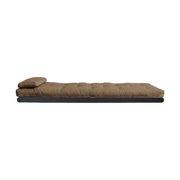 Dviejų vietų kintamas gultas Karup Design Figo Black/Mocca-image-2