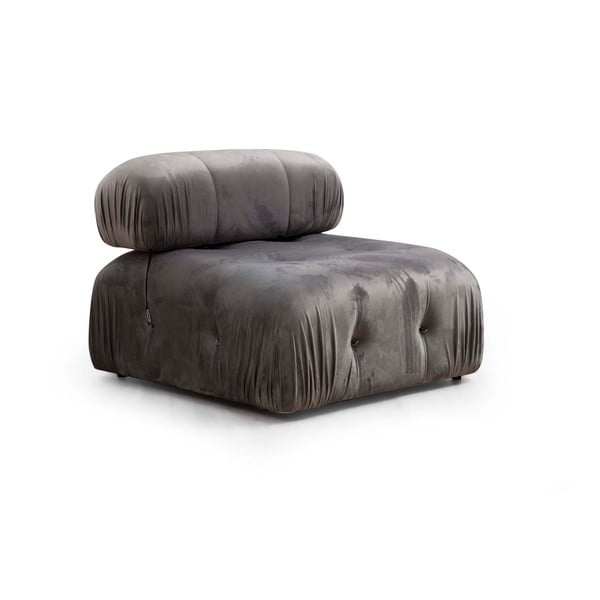 Modulinė sofa tamsiai pilkos spalvos iš velveto Bubble – Artie