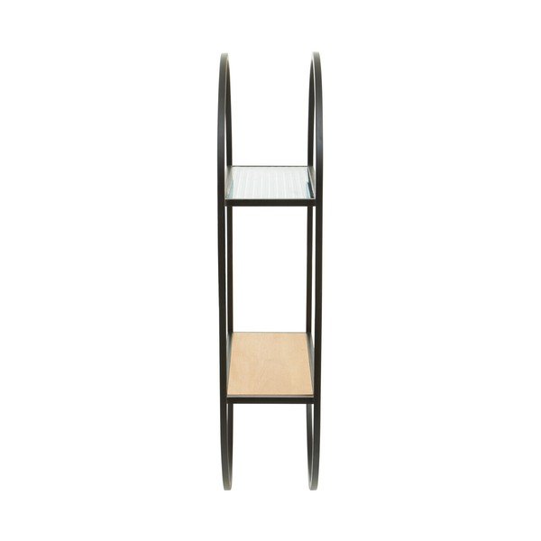 Juodos spalvos/natūralios spalvos iš metalo kelių aukštų sieninė lentyna 35 cm Mataram – Premier Housewares-image-4