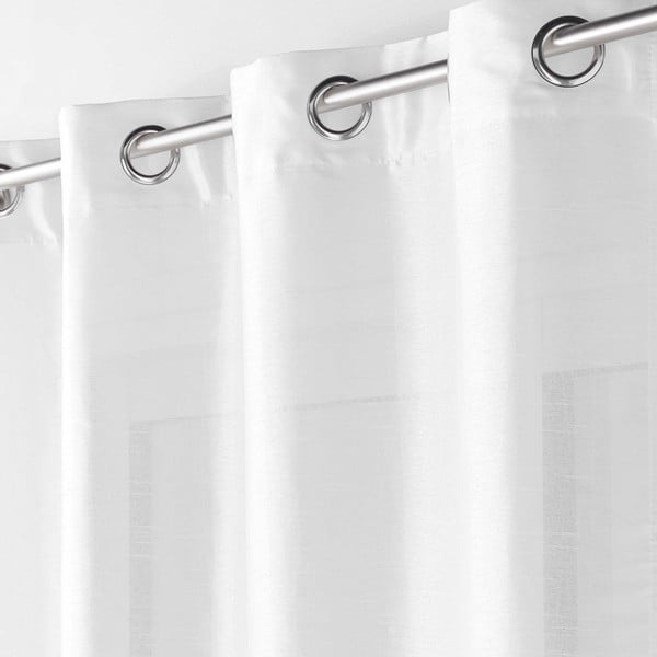 Iš satino užuolaida baltos spalvos 140x240 cm Shana – douceur d'intérieur-image-1