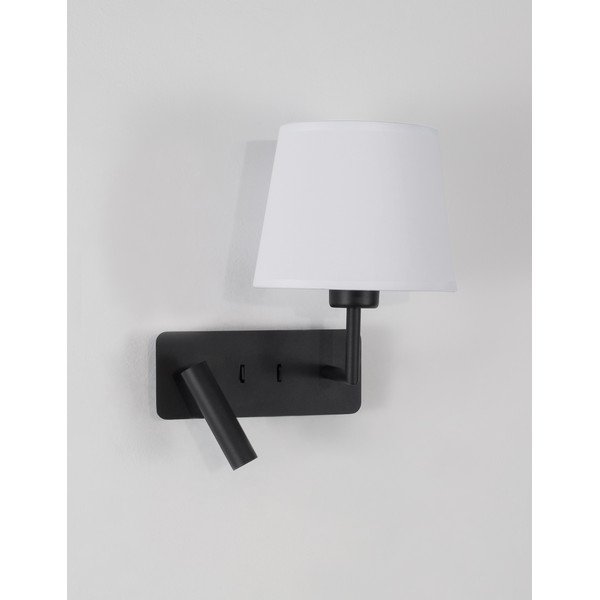 Baltos spalvos/matinės juodos spalvos iš aliuminio sieninė lempa su sulankstoma konstrukcija Savona – Nova Luce-image-3