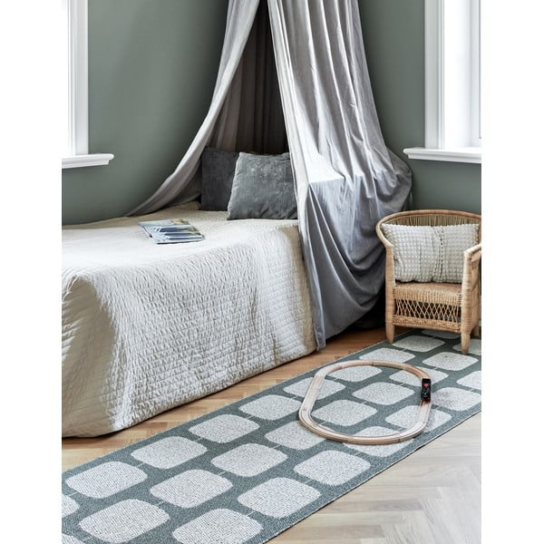 Žalios spalvos/kreminės spalvos lauko kilimas 70x200 cm Sten Army – Pappelina-image-1