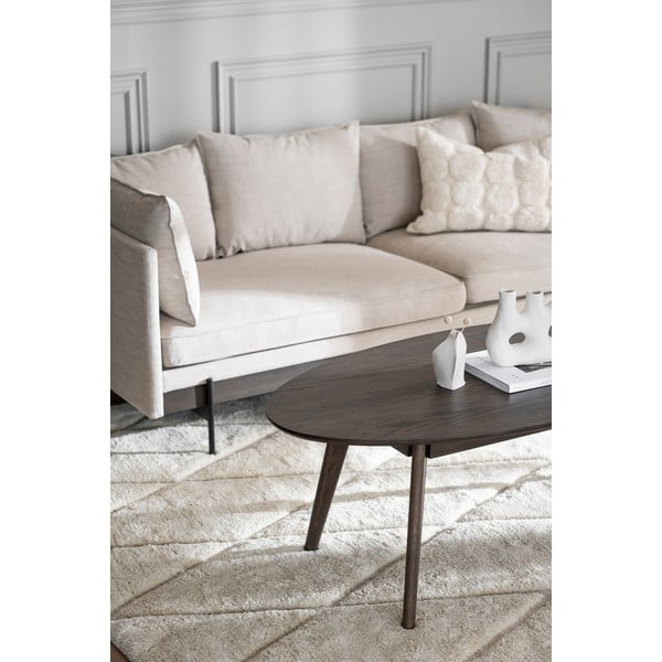 Kavos staliukas tamsiai rudos spalvos iš ąžuolo 65x130 cm Yumi – Rowico-image-4