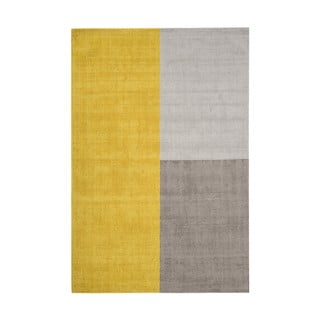 Geltonas ir pilkas kilimas Asiatic Carpets Blox, 120 x 170 cm