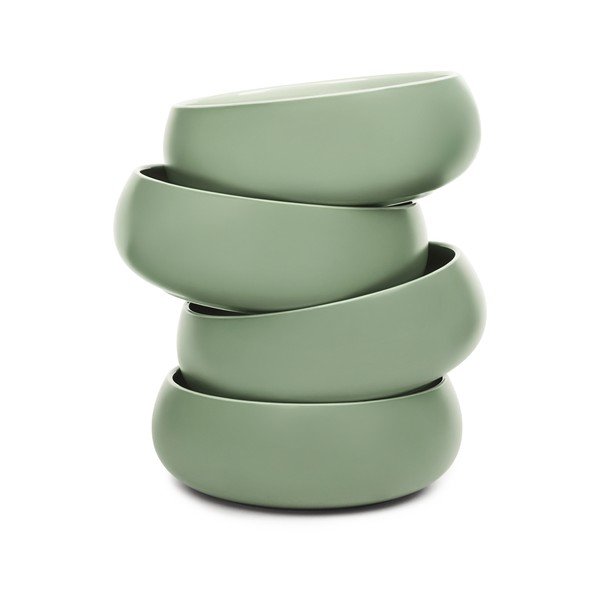 Skirta sriubai/skirta ramenui žalios spalvos iš akmens masės maži dubenys 4 vnt. 1 l Aura Vira – Bonami Selection-image-4