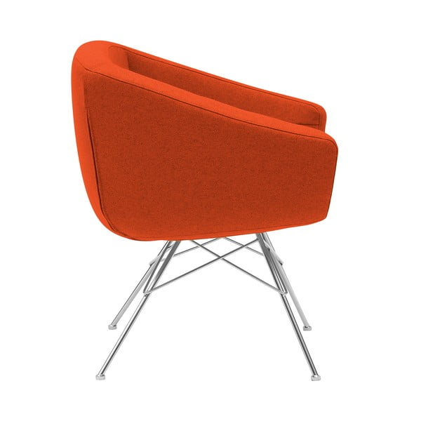 Oranžinės spalvos fotelis Softline Aiko-image-3