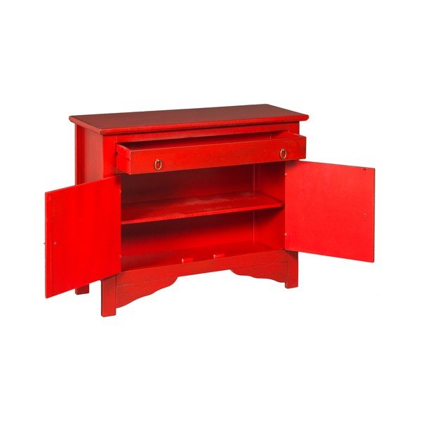 Raudona komoda Evergreen House Credenza-image-4